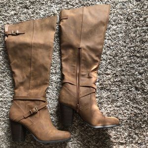 Tall brown boots